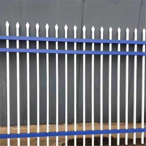 学校围墙护栏学校锌钢围墙护栏蓝白锌钢围墙护栏全瑞丝网可安装